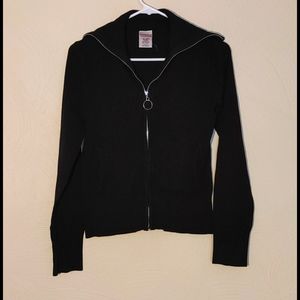 Black Zip-up Sweater
